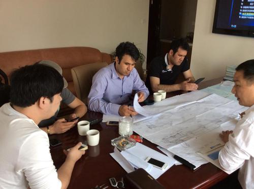 Iranian Customer Visits Rotary Kiln Project