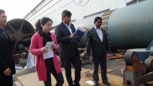 Indian Customer Visits for Cement Rotary Kiln Cooperation